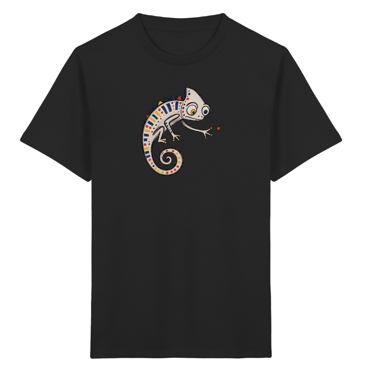 Verspieltes Chamäleon Kinder T-Shirt bunt - Kinder Bio T-Shirt
