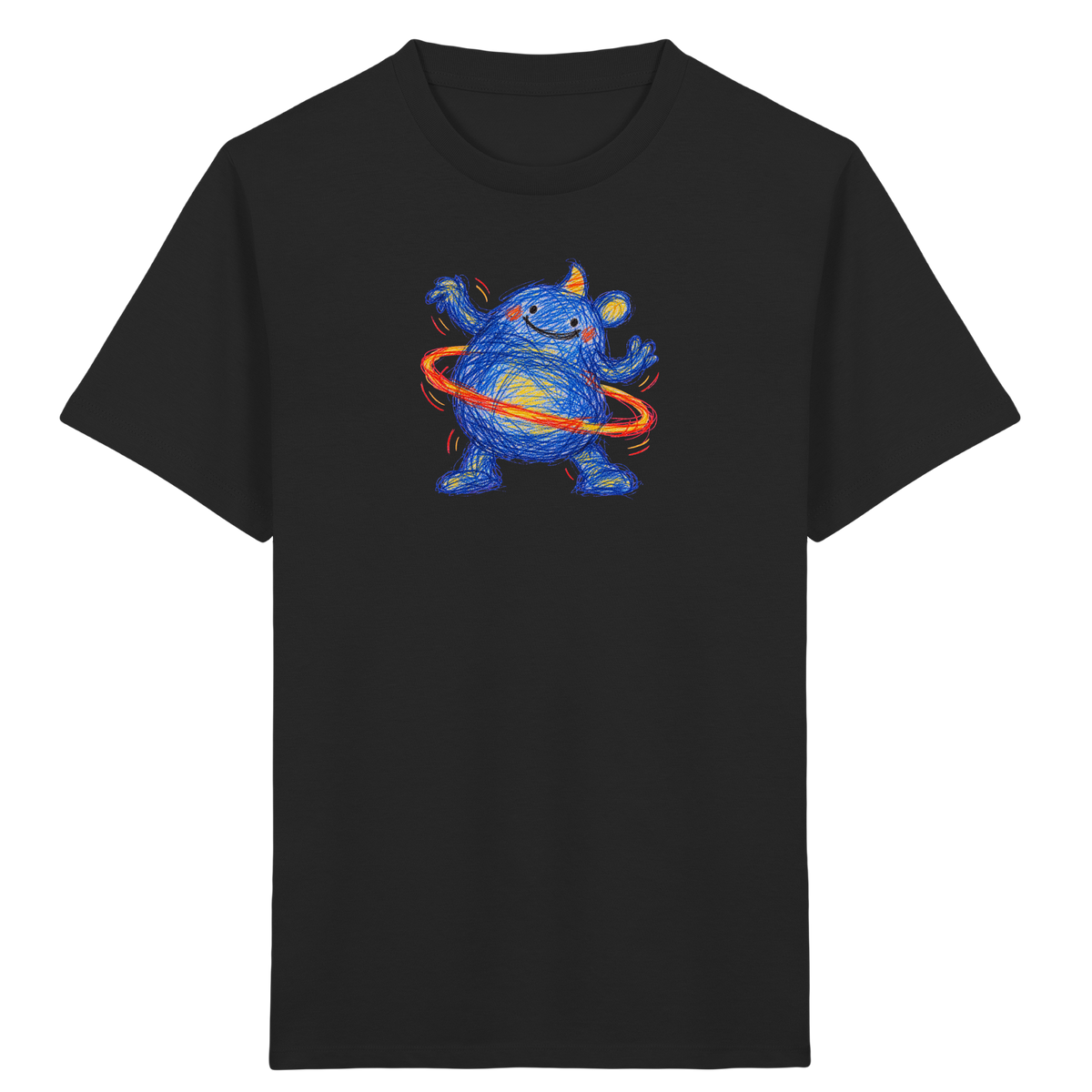 Reifenwirbler Kritzelmonster Shirt - Kinder Bio T-Shirt Vorderseite