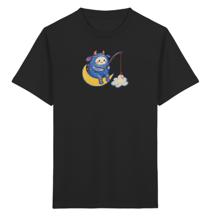 Kleiner Wolkenangler auf Mondsichel - Kinder Bio T-Shirt