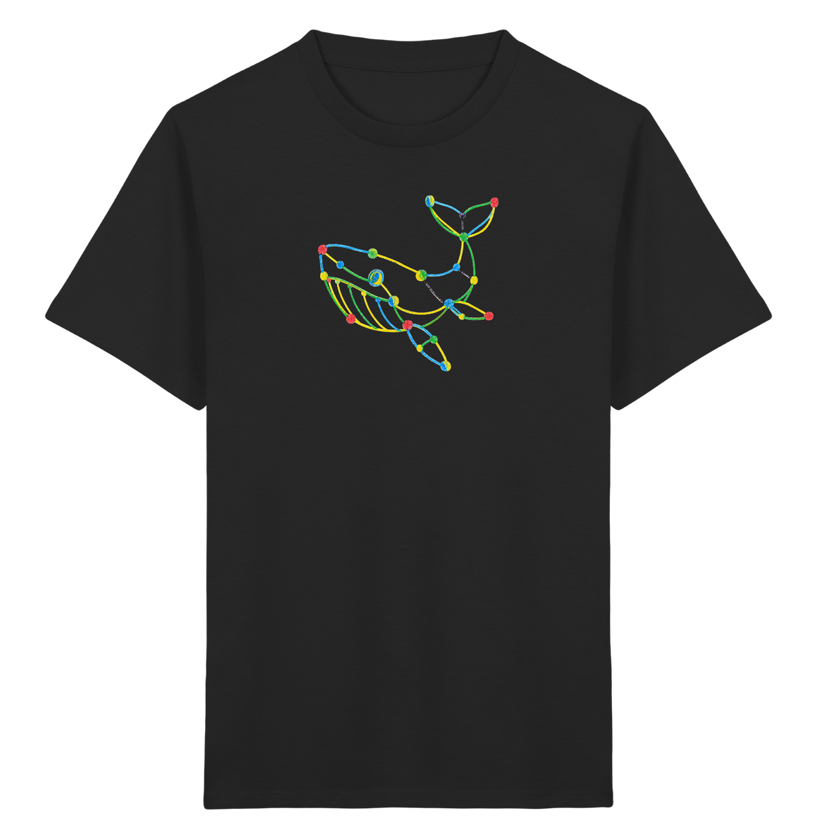 Farbpunkt Wal Kinder Motiv - Kinder Bio T-Shirt Vorderseite