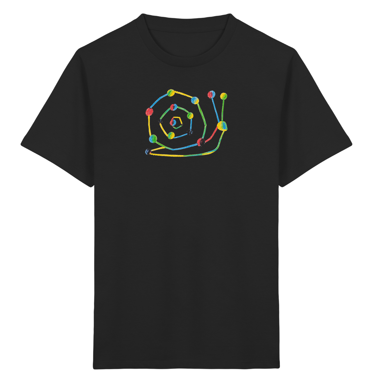 Farbpunkt Schnecke Kinder Shirt - Kinder Bio T-Shirt Vorderseite