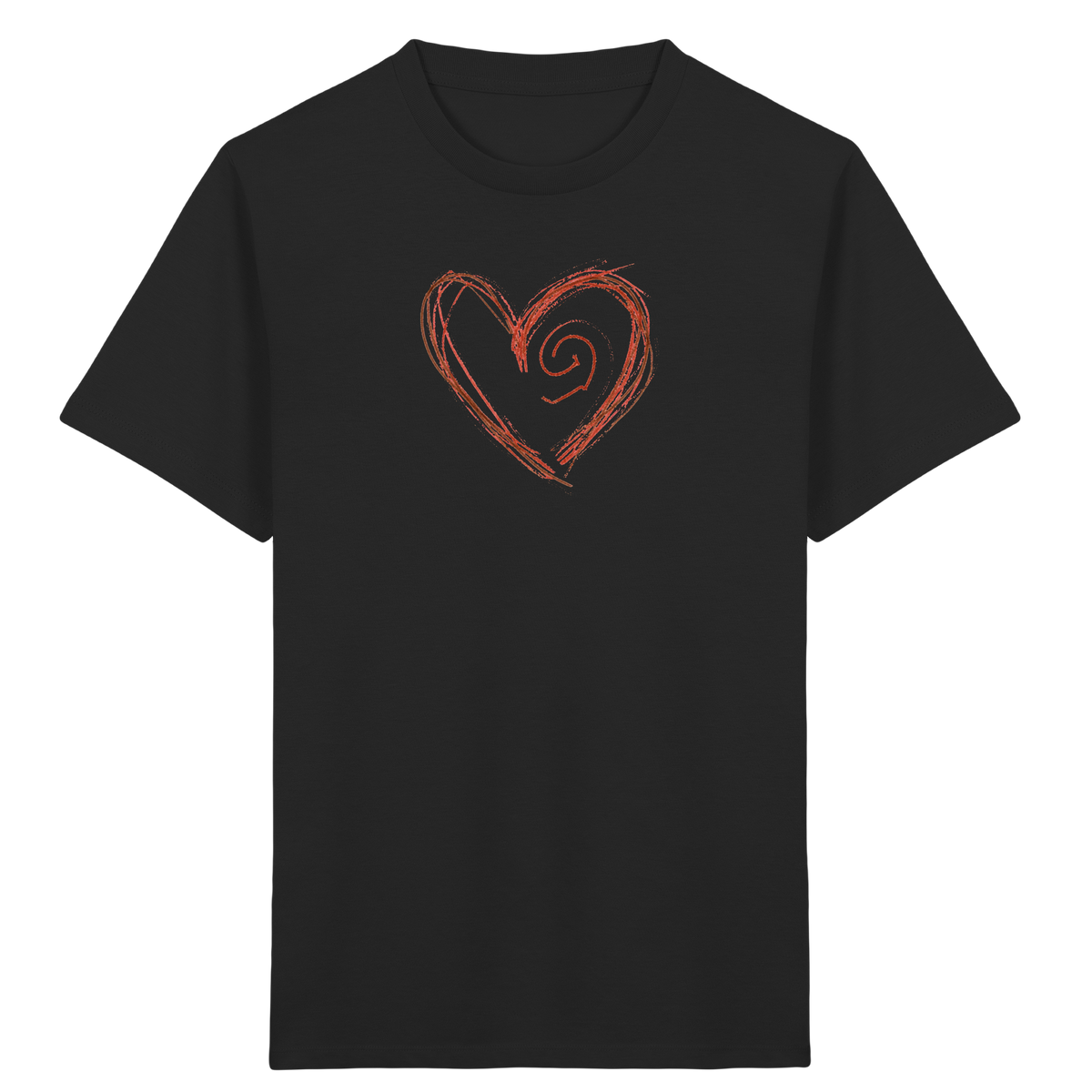 Zimtbraunes Krakelherz Kinder T-Shirt - Kinder Bio T-Shirt