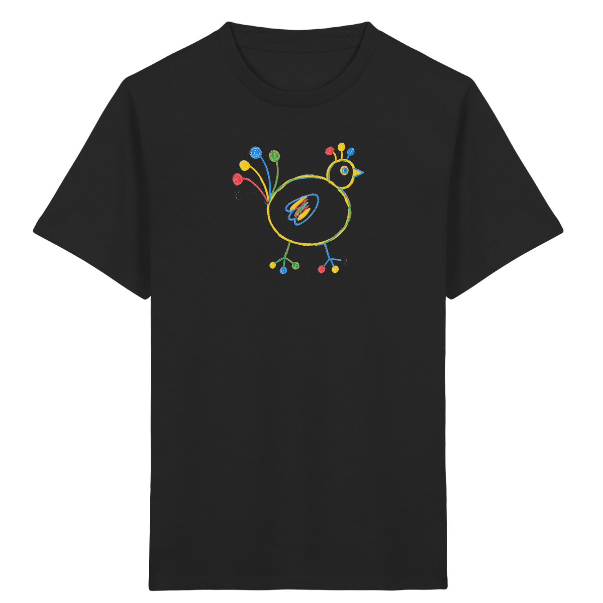 Farbpunkt-Huhn für Kinder - Kinder Bio T-Shirt Vorderseite