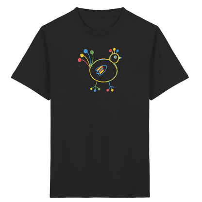 Farbpunkt-Huhn für Kinder - Kinder Bio T-Shirt Vorderseite