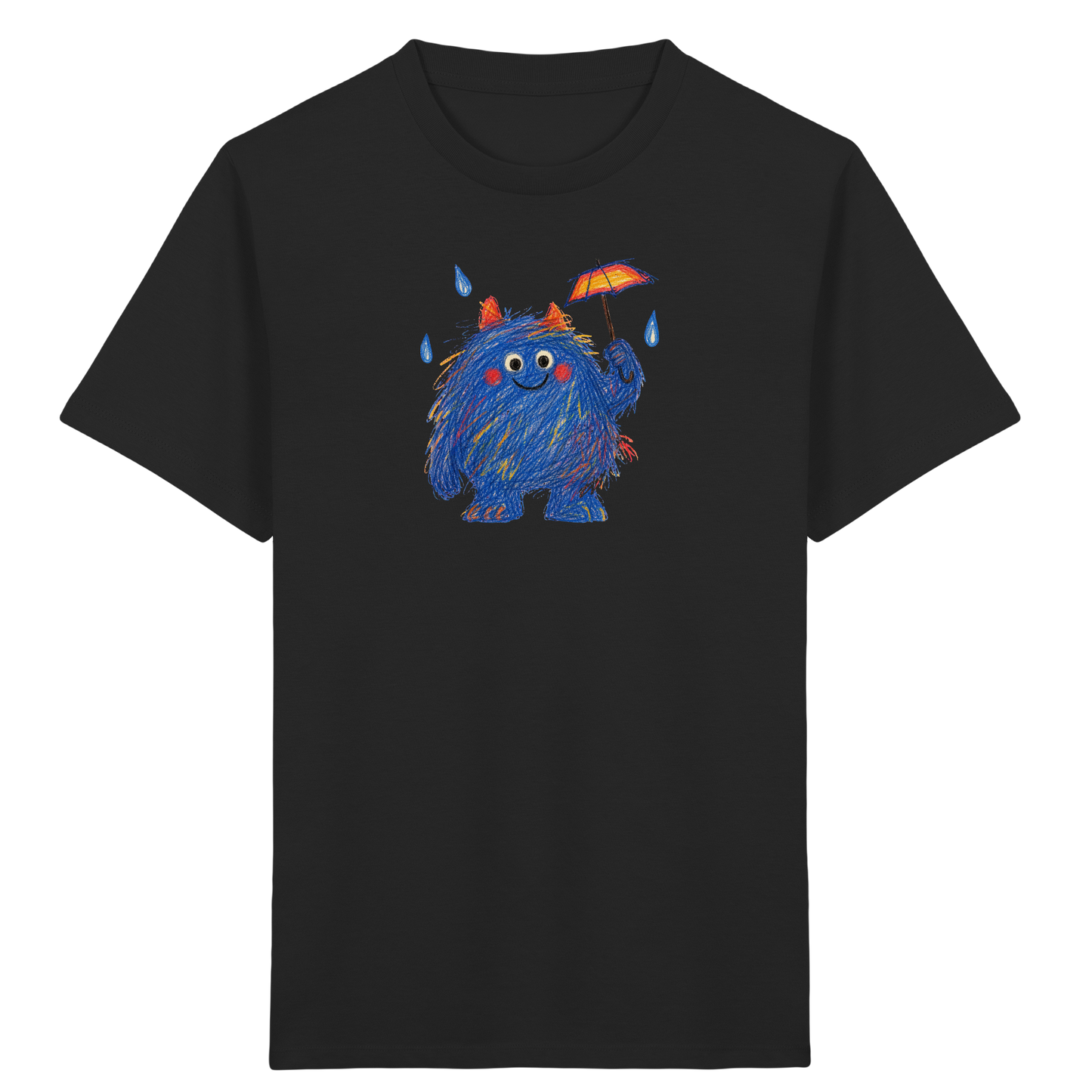 Regenschirmzottel im Regen - Kinder Bio T-Shirt