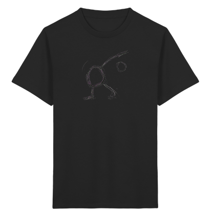 Schwarzer Linienmensch Kinder T-Shirt - Kinder Bio T-Shirt