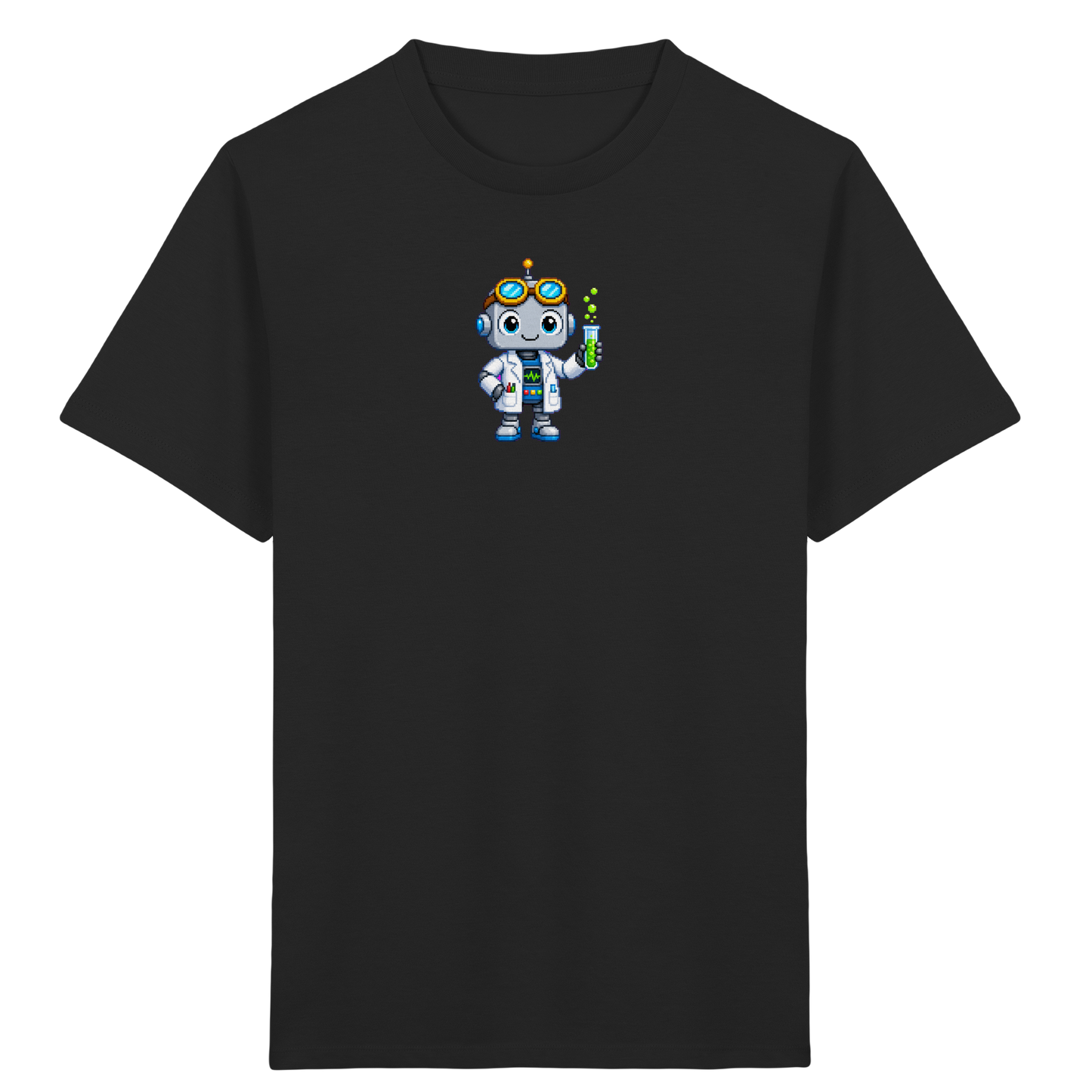 Pixel Roboter Wissenschaftler: Fröhliches Kinder T-Shirt - Kinder T-Shirt