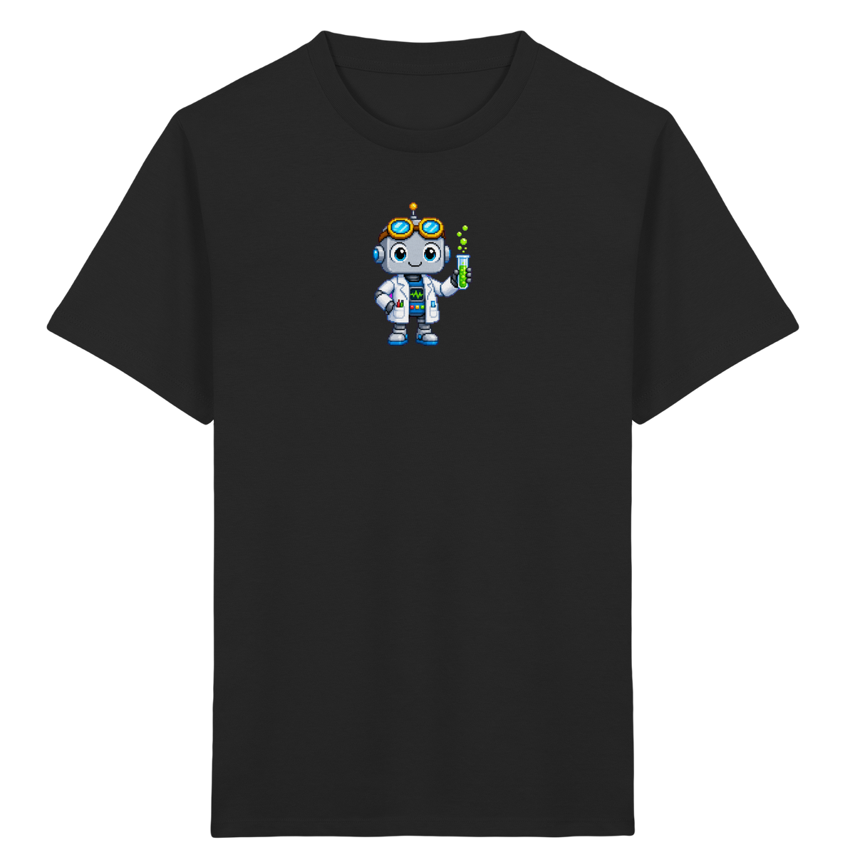 Pixel Roboter Wissenschaftler: Fröhliches Kinder T-Shirt - Kinder T-Shirt