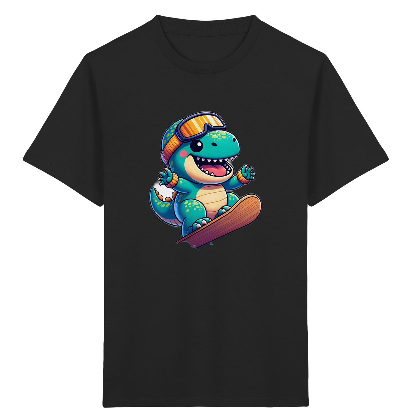 Dino Snowboard T-Shirt: Abenteuer pur!