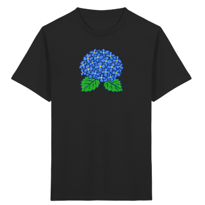 Kritzel Hortensie Kinder Shirt - Kinder Bio T-Shirt Vorderseite
