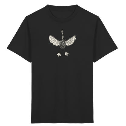Gans landet von oben - Kinder Bio T-Shirt Vorderseite