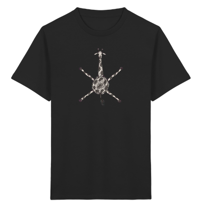 Giraffe von oben gezeichnet - Kinder Bio T-Shirt Vorderseite