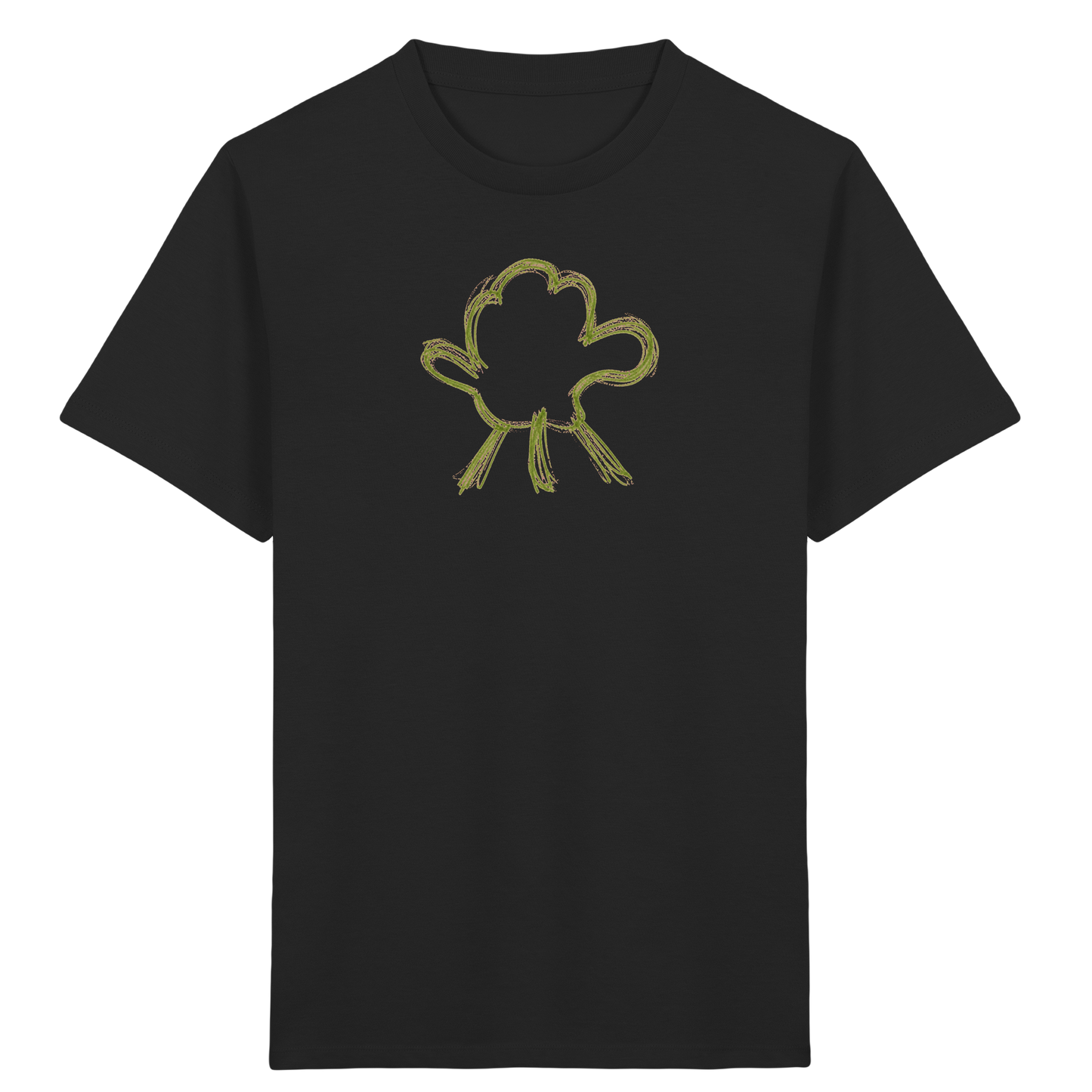 Olivgrüne Wolkenfigur Kinder Shirt - Kinder Bio T-Shirt