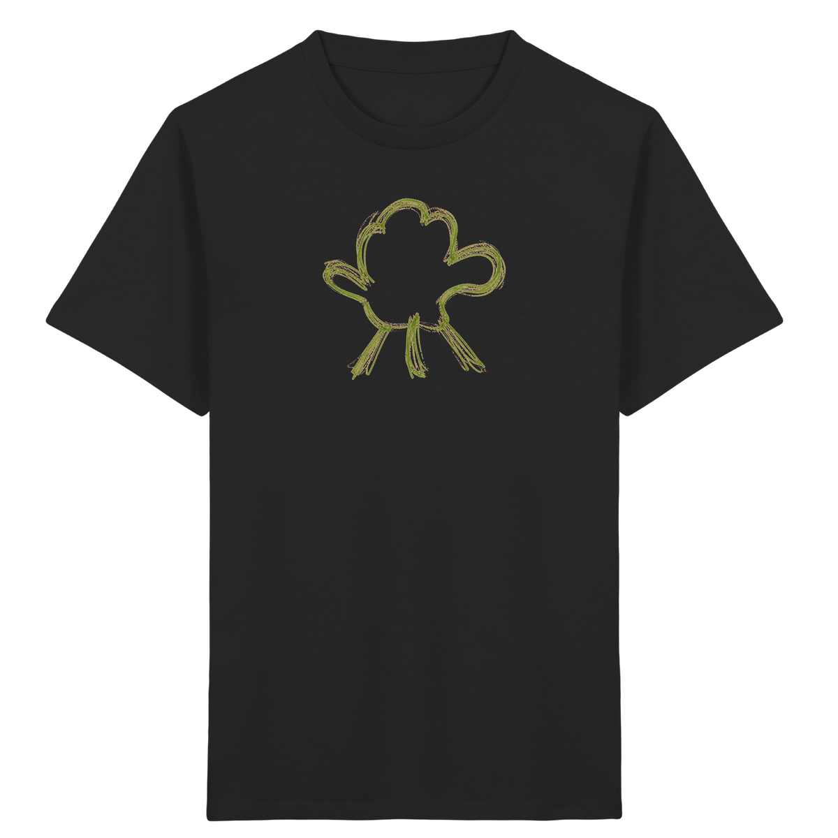 Olivgrüne Wolkenfigur Kinder Shirt - Kinder Bio T-Shirt