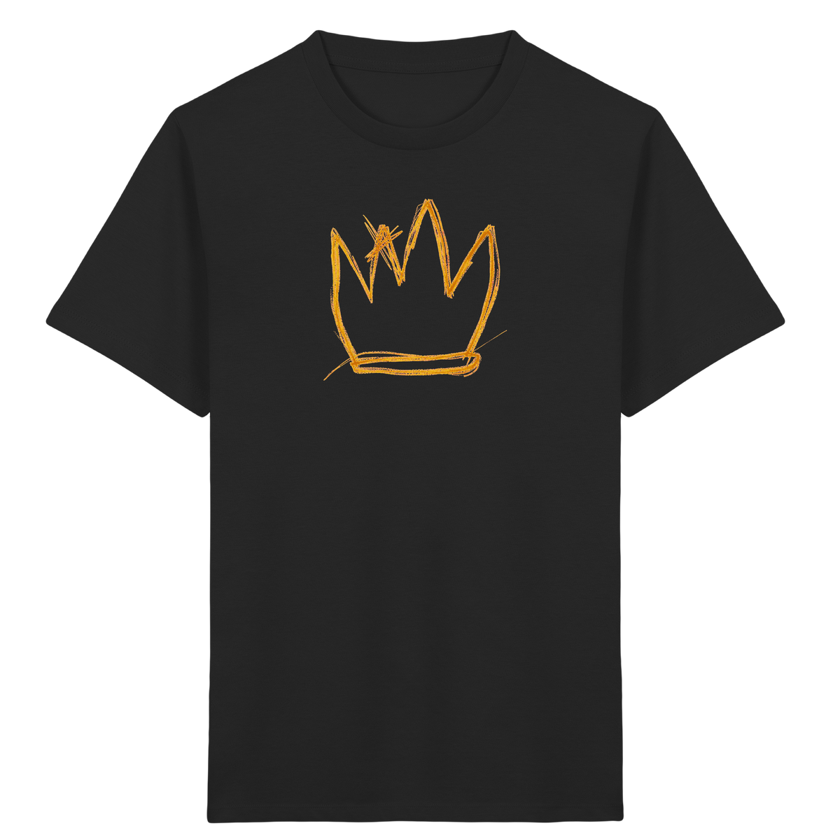 Senfgelbe Krakelkrone für Kinder - Kinder Bio T-Shirt