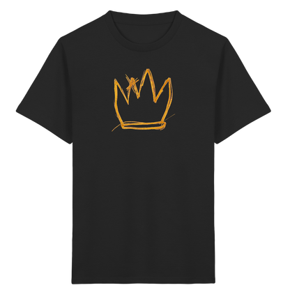 Senfgelbe Krakelkrone für Kinder - Kinder Bio T-Shirt