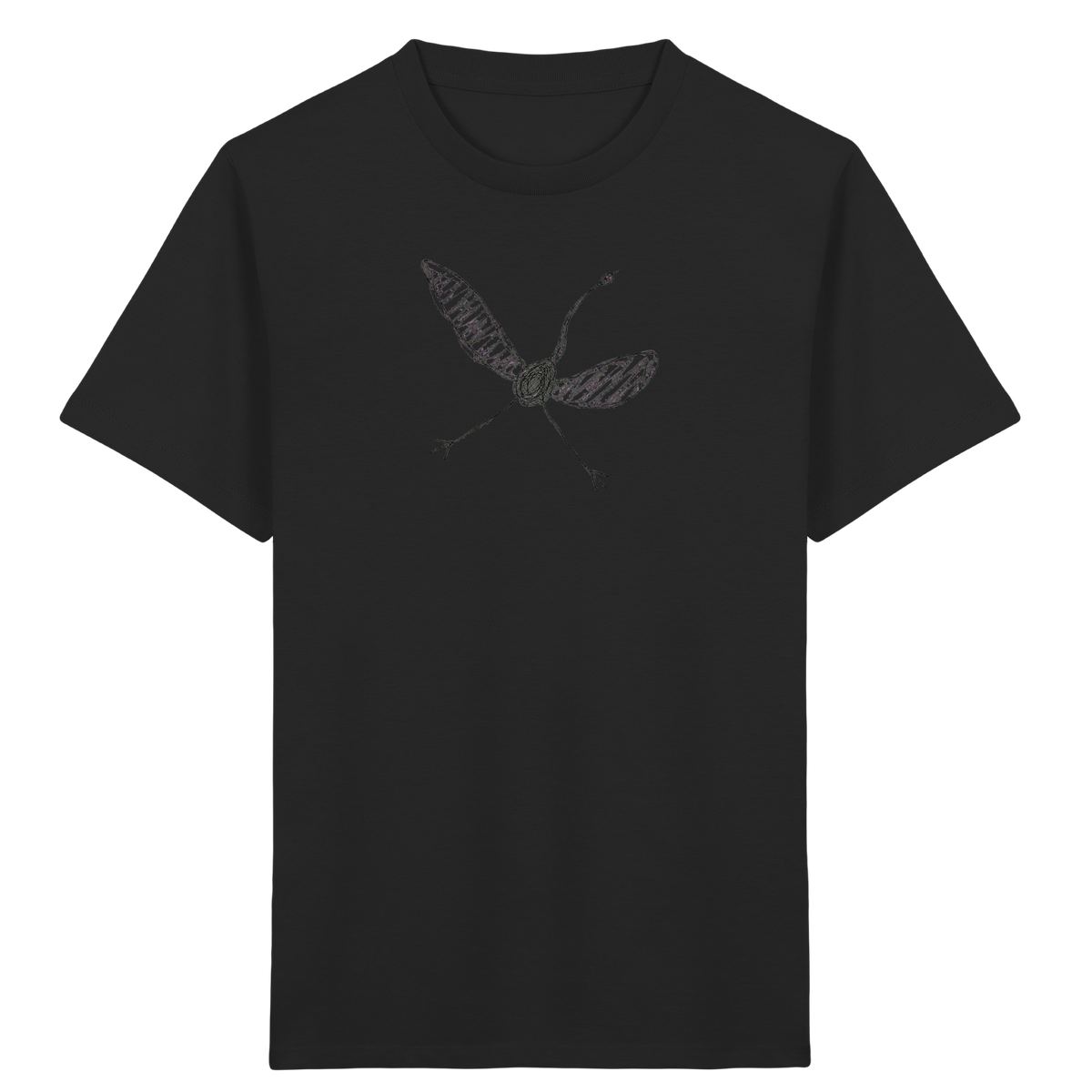 Kranich von oben - Kinder Bio T-Shirt Vorderseite