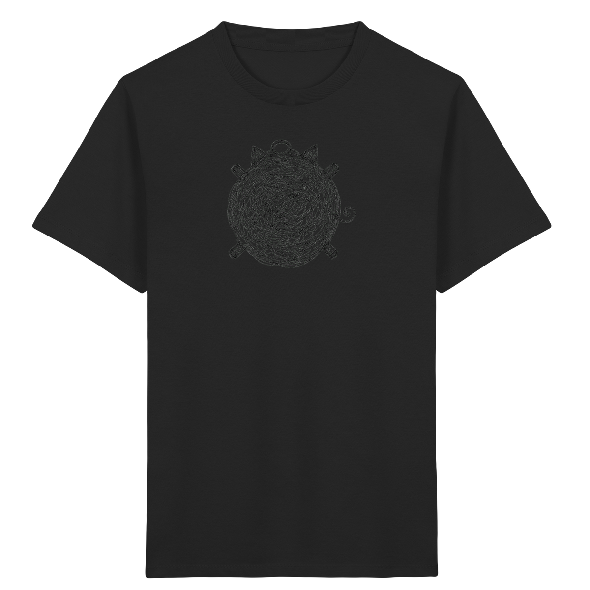 Schwein von oben Kritzelmotiv - Kinder Bio T-Shirt Vorderseite