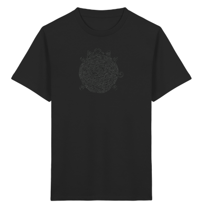 Schwein von oben Kritzelmotiv - Kinder Bio T-Shirt Vorderseite