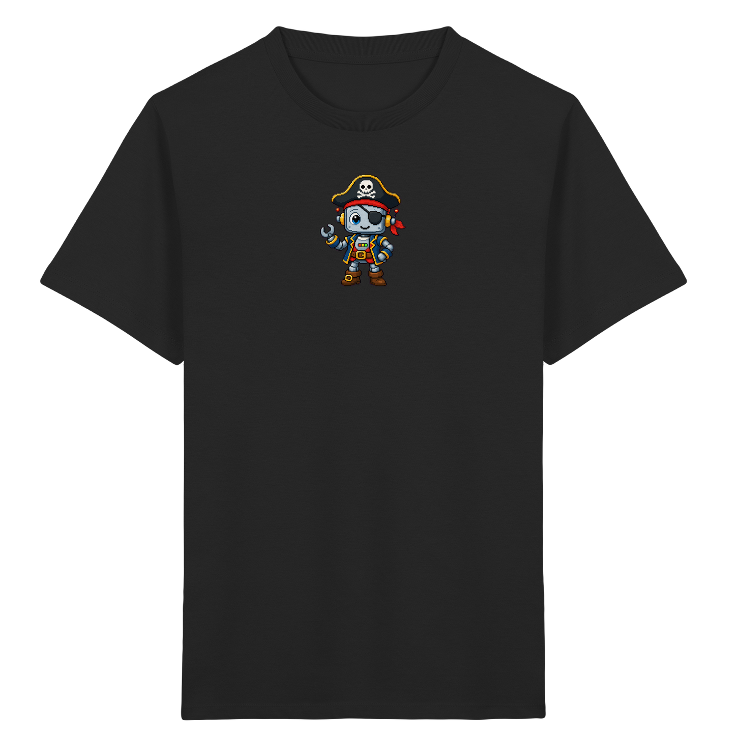 Roboter Pirat: Pixel-Art Kinder T-Shirt - Kinder T-Shirt