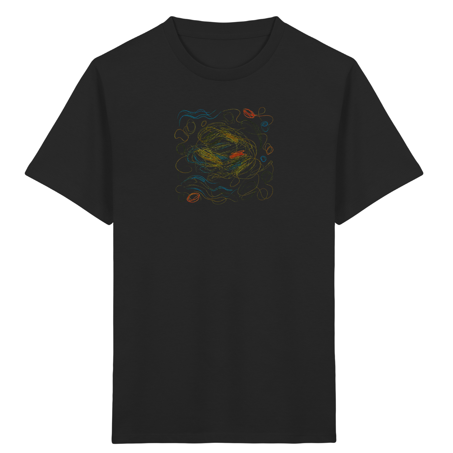 Kreatives Wachsmal-T-Shirt mit abstraktem Knäuel - Kinder Bio T-Shirt