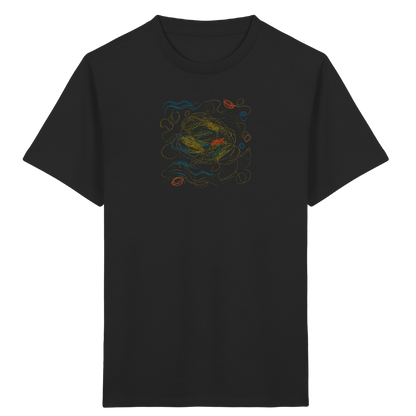 Kreatives Wachsmal-T-Shirt mit abstraktem Knäuel - Kinder Bio T-Shirt