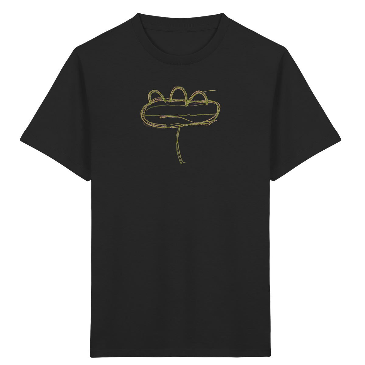 Moosgrüne Linieninsel Kinder T-Shirt - Kinder Bio T-Shirt