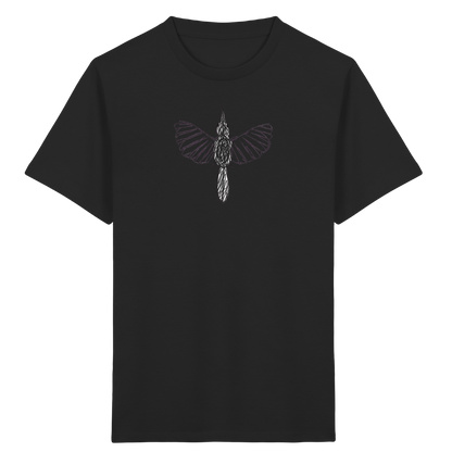 Specht von oben gezeichnet - Kinder Bio T-Shirt Vorderseite