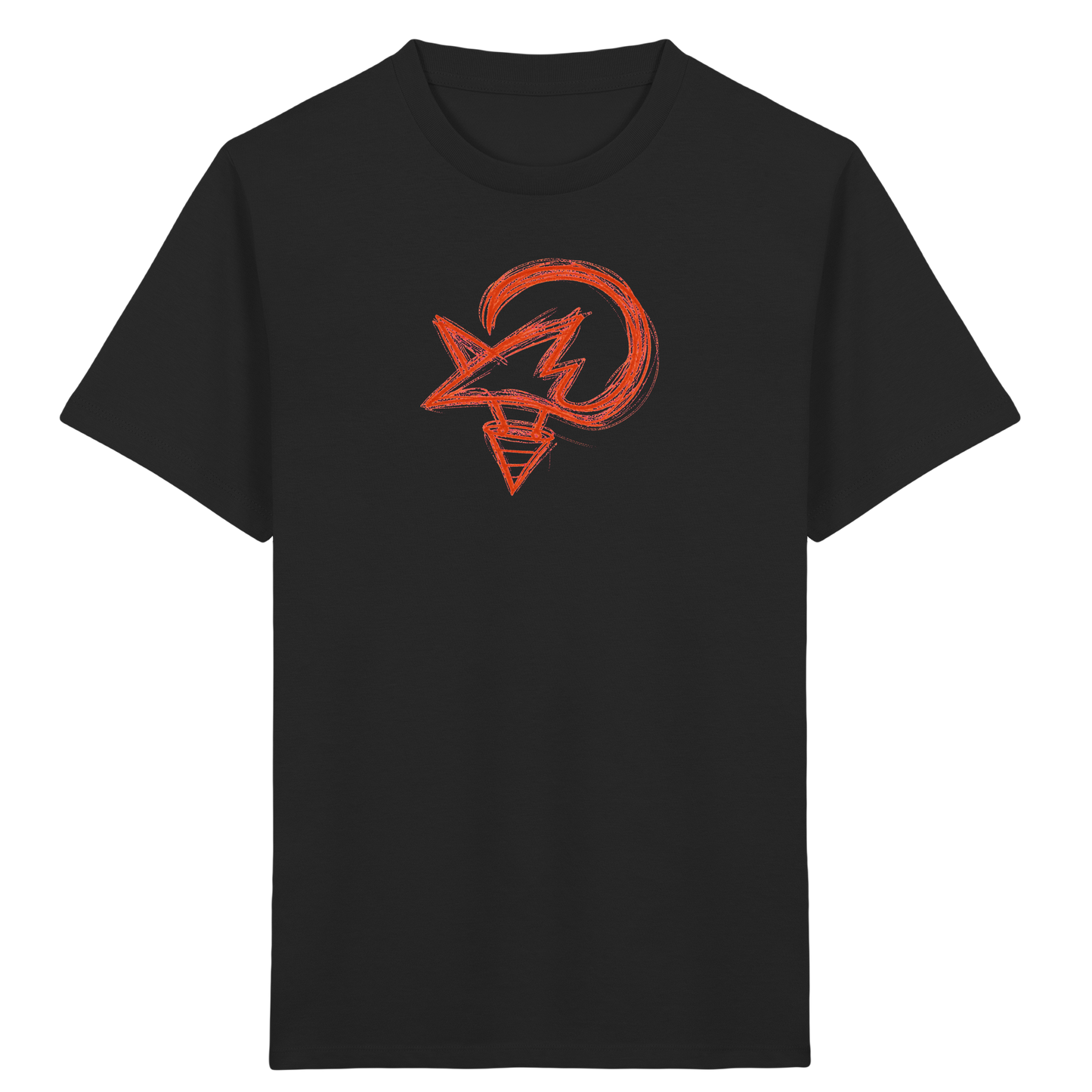Orange Fuchsform mit Schultüte - Kinder Bio T-Shirt