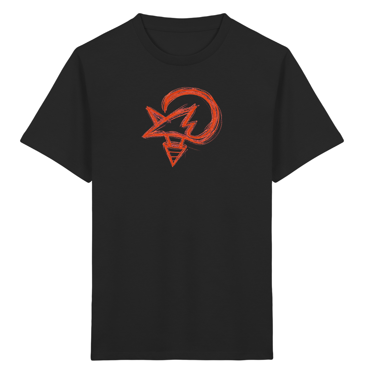 Orange Fuchsform mit Schultüte - Kinder Bio T-Shirt