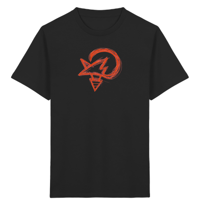 Orange Fuchsform mit Schultüte - Kinder Bio T-Shirt