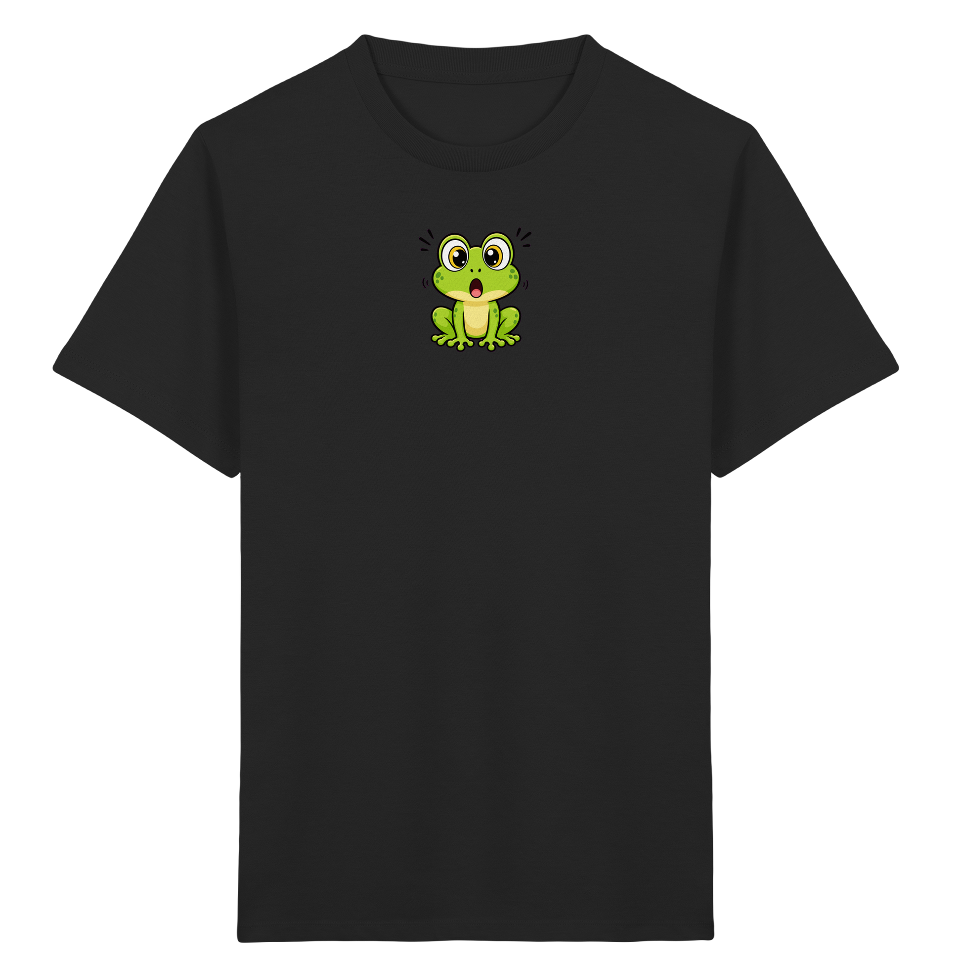 Überraschter Frosch: Kinder T-Shirt Grün - Kinder Bio T-Shirt