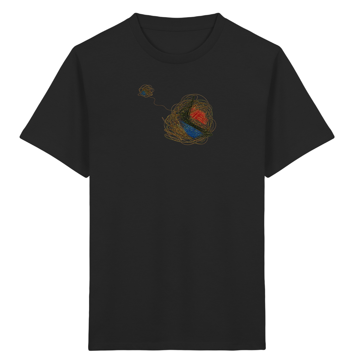 Abstraktes T-Shirt mit kunterbunten Knäueln - Kinder Bio T-Shirt