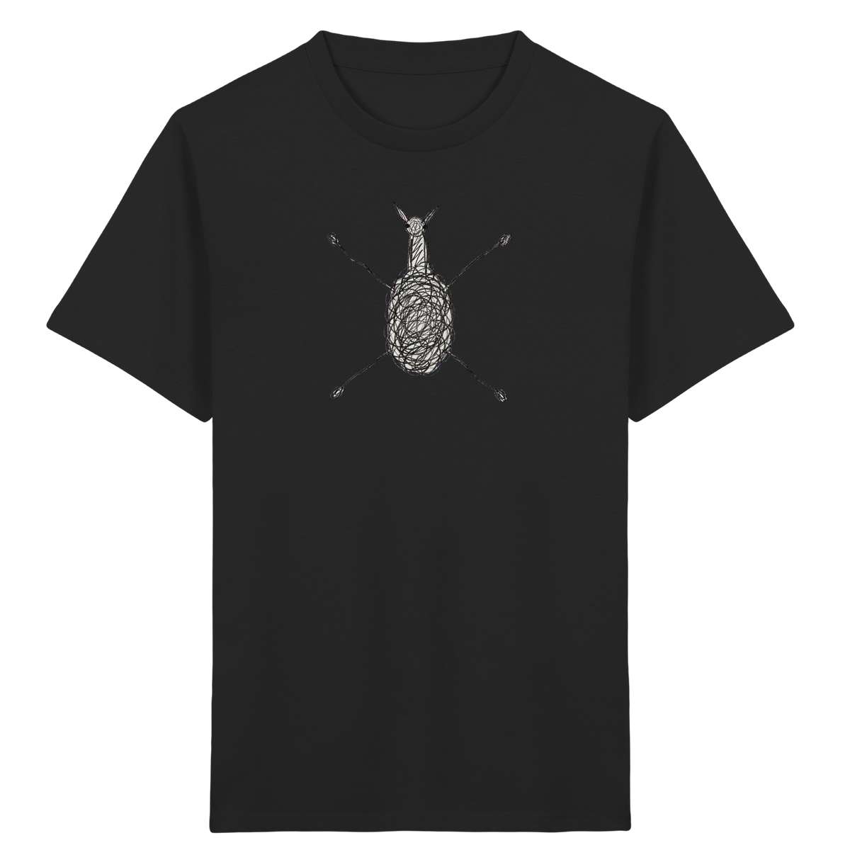 Alpaka von oben - Kinder Bio T-Shirt Vorderseite