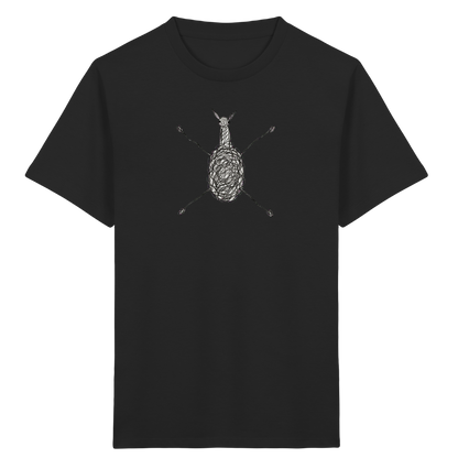 Alpaka von oben - Kinder Bio T-Shirt Vorderseite