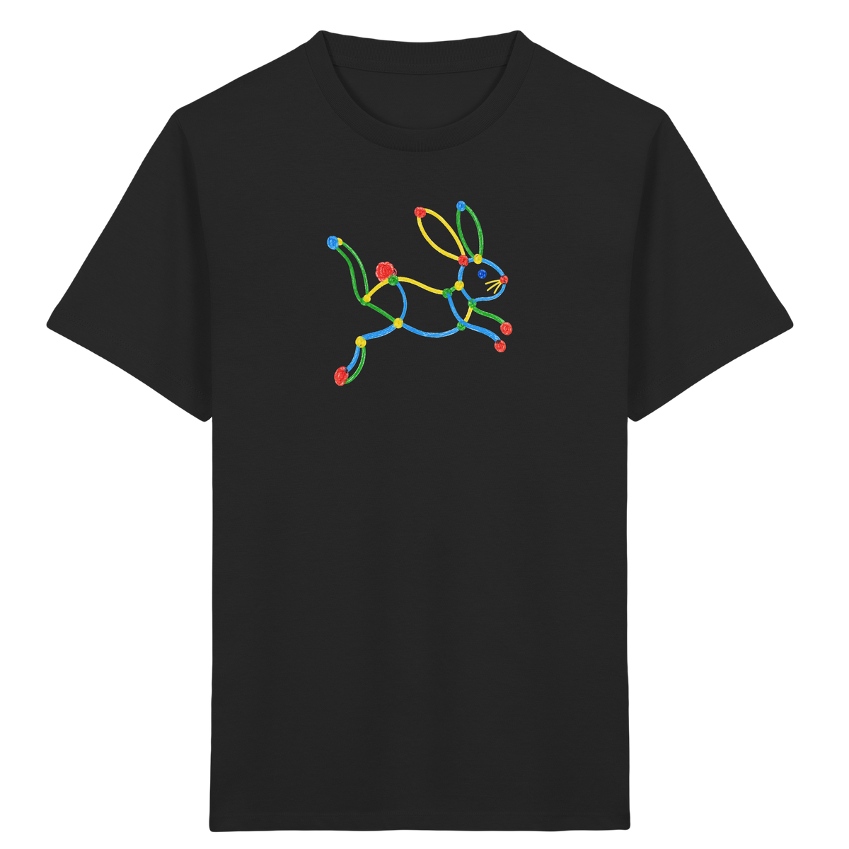 Farbpunkt Hase Kinder Shirt - Kinder Bio T-Shirt Vorderseite