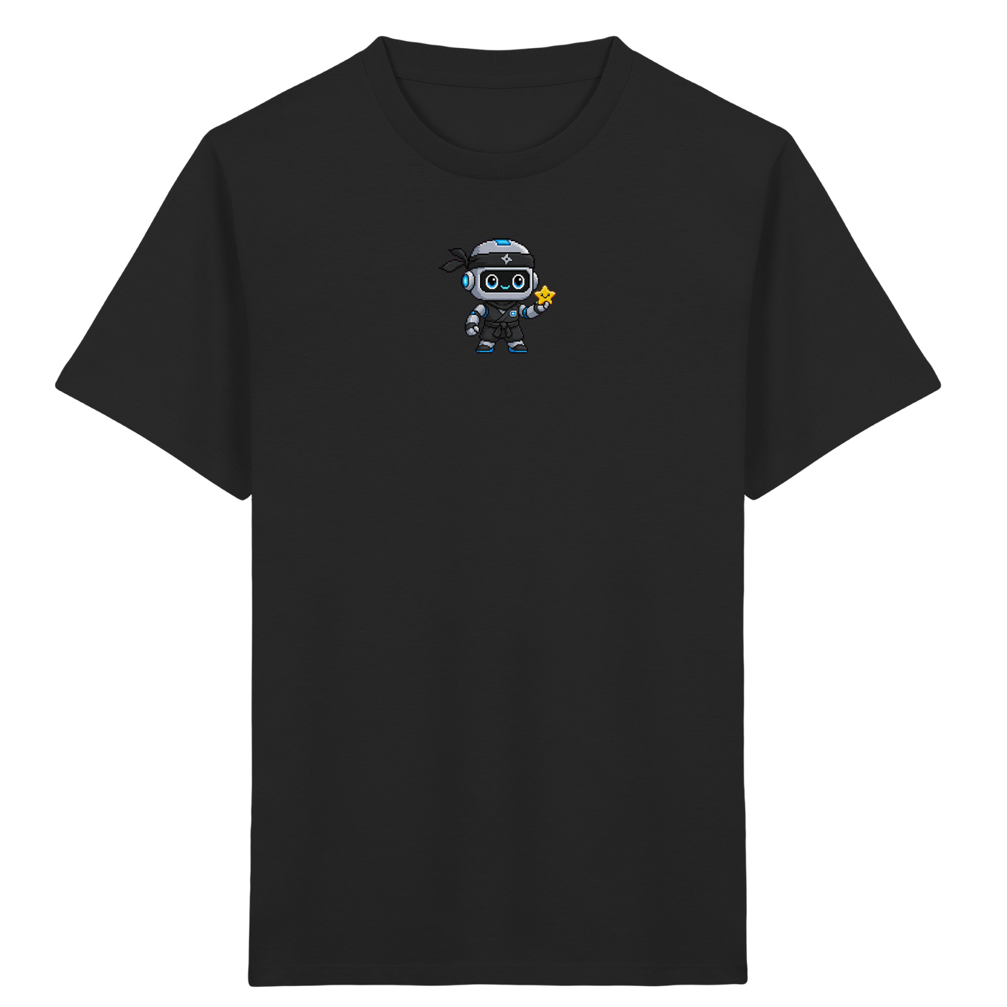 Roboter Ninja mit goldenem Stern - Kinder T-Shirt