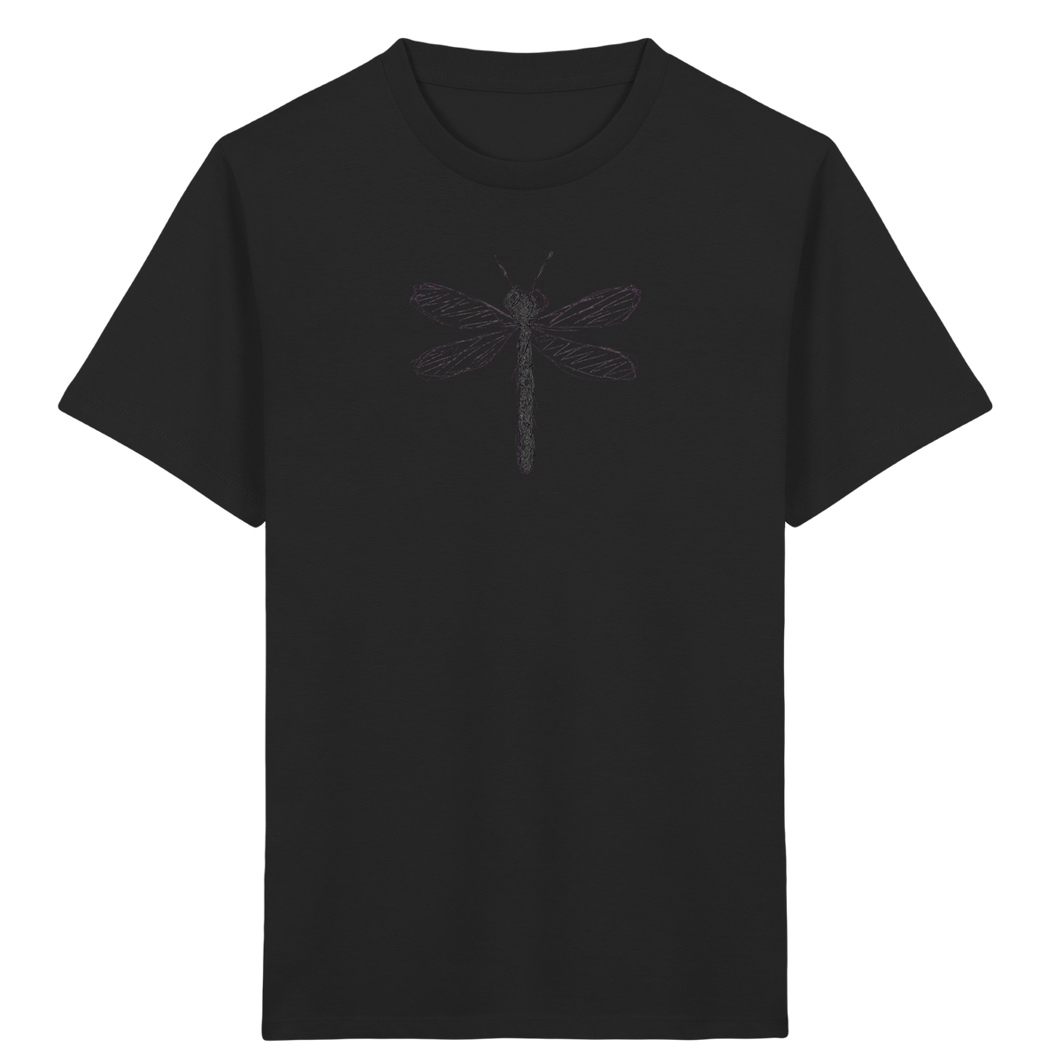 Libelle von oben gezeichnet - Kinder Bio T-Shirt Vorderseite