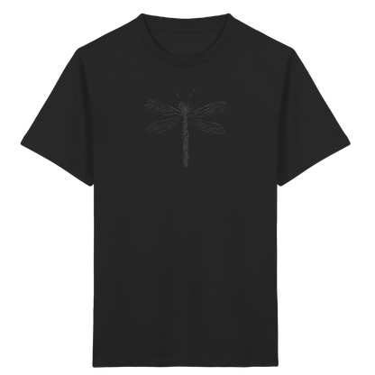 Libelle von oben gezeichnet - Kinder Bio T-Shirt Vorderseite