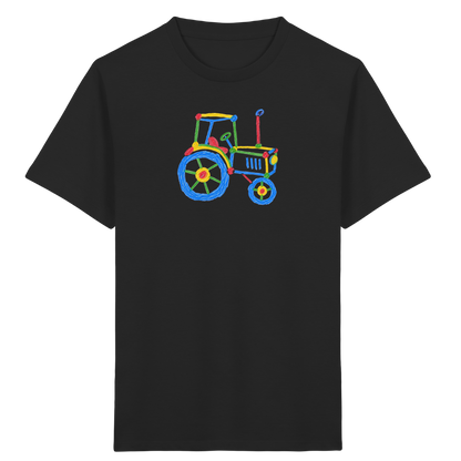 Bunter Kinder Traktor - Kinder Bio T-Shirt Vorderseite