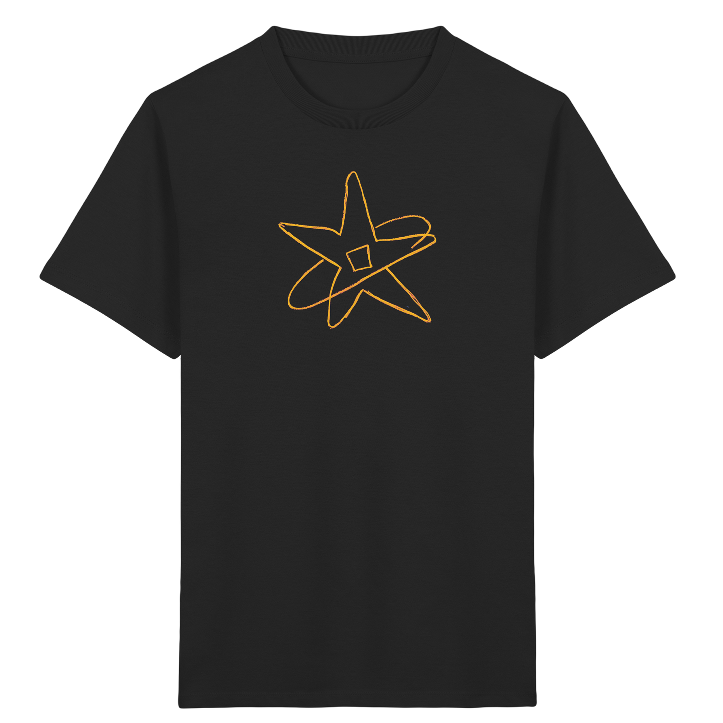 Goldgelber Wackelstern für Kinder - Kinder Bio T-Shirt