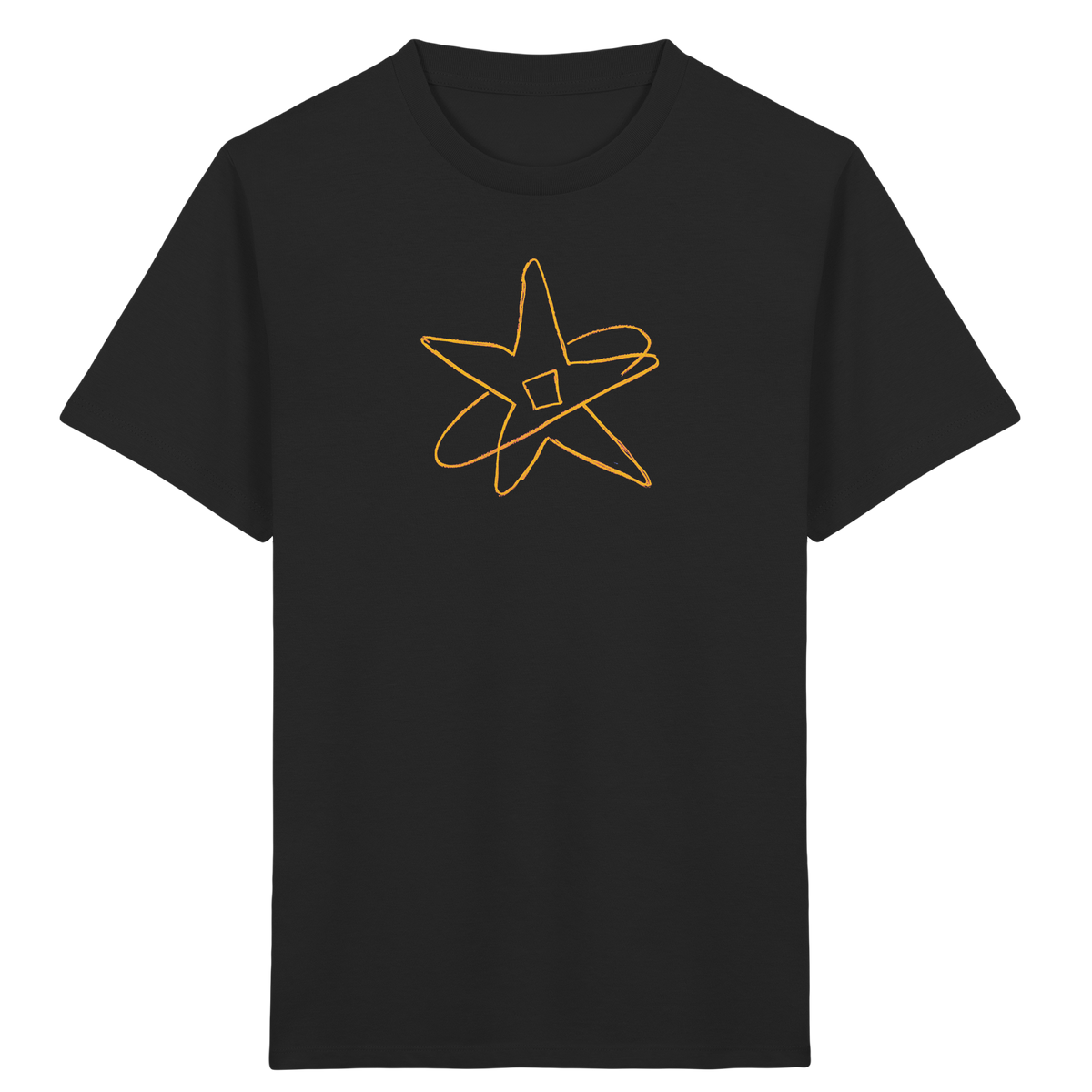 Goldgelber Wackelstern für Kinder - Kinder Bio T-Shirt