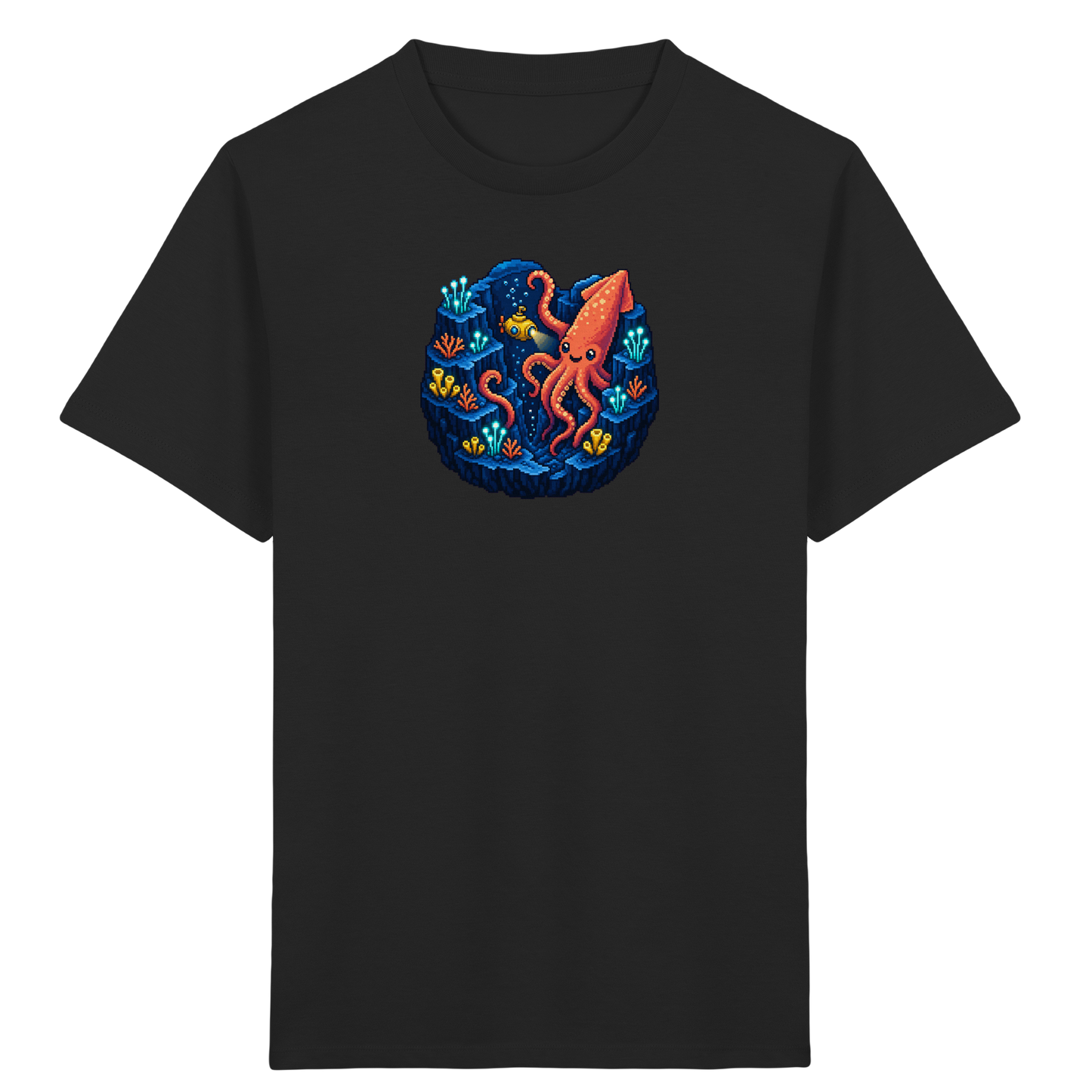 Abenteuer Tintenfisch im Retro Look - Kinder Bio T-Shirt