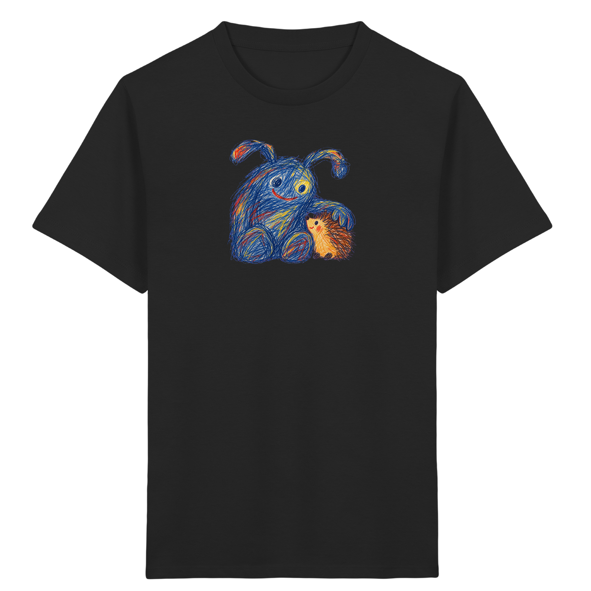 Igelkumpel Monster Freundschaft - Kinder Bio T-Shirt Vorderseite