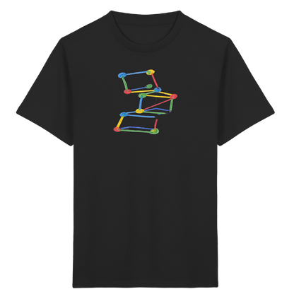 Bunte Bauklötze Farbpunkt - Kinder Bio T-Shirt Vorderseite