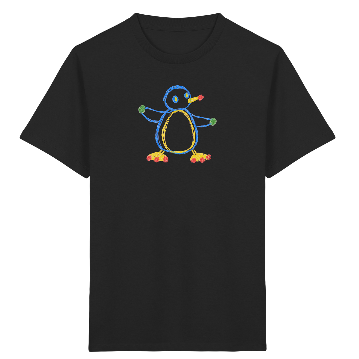 Farbpunkt Pinguin Kinder Shirt - Kinder Bio T-Shirt Vorderseite
