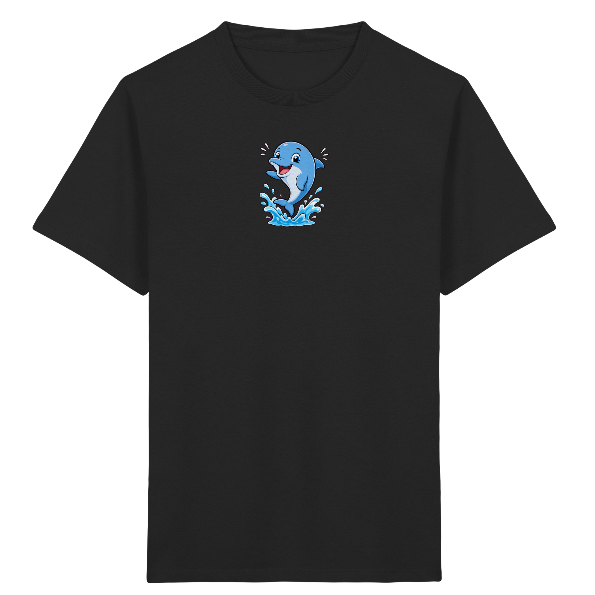 Fröhlicher Delphin: Springendes T-Shirt für Kinder - Kinder Bio T-Shirt