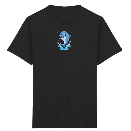Fröhlicher Delphin: Springendes T-Shirt für Kinder - Kinder Bio T-Shirt