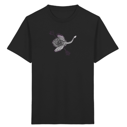 Schwan von oben Kritzelmotiv - Kinder Bio T-Shirt Vorderseite