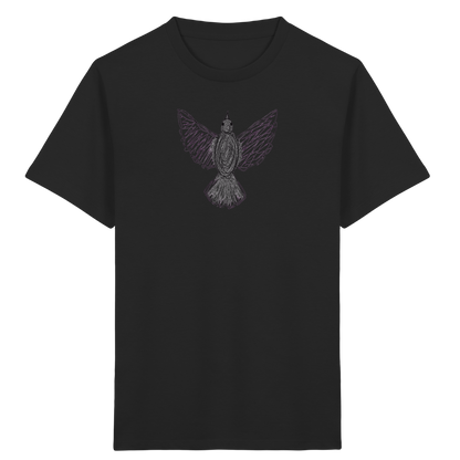 Taube von oben Kinderzeichnung - Kinder Bio T-Shirt Vorderseite